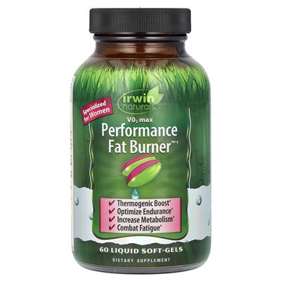 Irwin Naturals, V02 Max, Performance Fat Burner, 60 płynnych miękkich żelazów Irwin Naturals, V02 Max, Performance Fat Burner, 60 płynnych miękkich żelazów