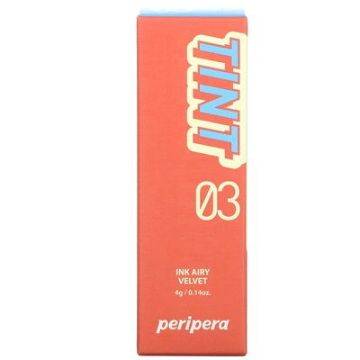 Peripera, atrament Airy Velvet Lip Tint, 03 Cartoon Coral, 0,14 uncji (4 g)