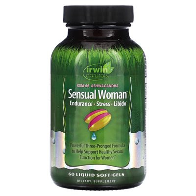 Irwin Naturals, zmysłowe kobiety, wytrzymałość, stres, libido, 60 płynnych miękkich mokretów Irwin Naturals, zmysłowe kobiety, wytrzymałość, stres, libido, 60 płynnych miękkich mokretów