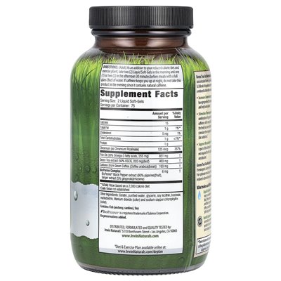 Irwin Naturals, Green Tea Metabolizer®, 150 flüssige Softgelkapseln Irwin Naturals, Green Tea Metabolizer®, 150 flüssige Softgelkapseln