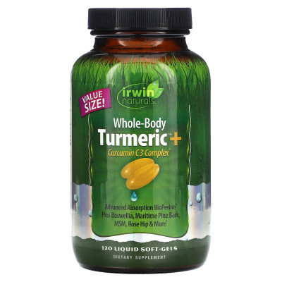 Irwin Naturals, Whole-Body Turmeric + Curcumin C3 Complex, 120 Liquid Soft-Gels Irwin Naturals, Whole-Body Turmeric + Curcumin C3 Complex, 120 Liquid Soft-Gels