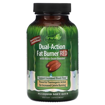 Irwin Naturals, Dual Action Fat Burner Red, 75 Liquid Soft Irons