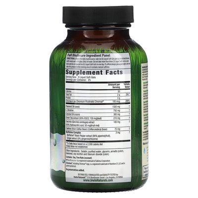 Irwin Naturals, Dual Action Fat Burner Red, 75 Liquid Soft Irons