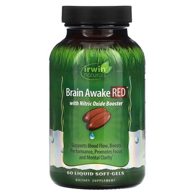 Irwin Naturals, Brain Abake Red, 60 płynnych miękkich mokretów