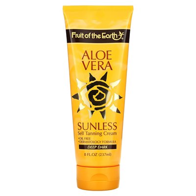 Fruit of the Earth, Aloe Vera Sunless Self Tanning Cream, Deep Dark, 8 Fl Oz (237 ml) Fruit of the Earth, Aloe Vera Sunless Self Tanning Cream, Deep Dark, 8 Fl Oz (237 ml)