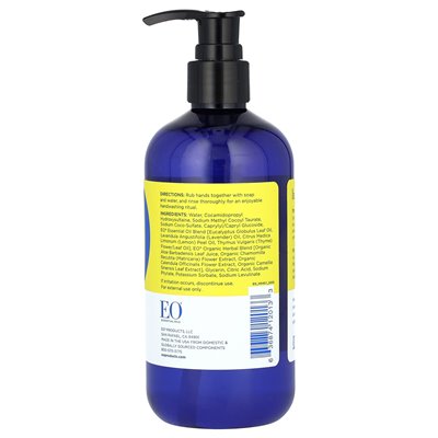 Produkty EO, mydło rąk, energetyzująca cytrynowa eukaliptus, 12 fl oz (355 ml) Produkty EO, mydło rąk, energetyzująca cytrynowa eukaliptus, 12 fl oz (355 ml)