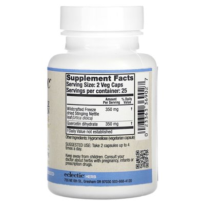 Eclectic Herb, Quercetin Nettle, 350mg, 90 veggies (175mg per capsule)