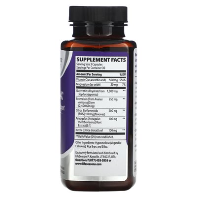 Lifesasease, Breathe-X, Unterstützung bei Allergien und Nebenhöhlenentzündungen, 90 Gemüsekapseln