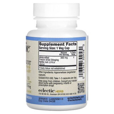 Eclectic Herb, Brennnesselwurzel, 300 mg, 90 Gemüse