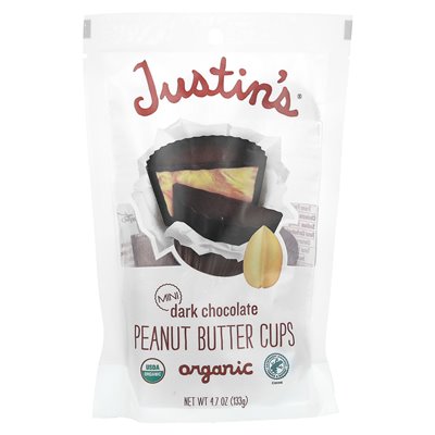 Justin's Erdnussbutter, Bio-Mini-Zartbitterschokolade, Erdnussbutterbecher, 4,7 oz (133 g)
