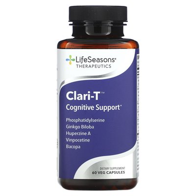 Lifeseasons, clari-t cognitive wsparcie, 60 warzyw kapsułek