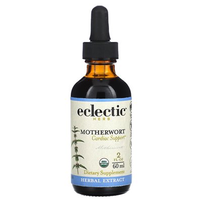 Eklektyczne zioło, ekstrakt z Motherwort, 500 mg, 2 Fl Oz (60 ml)