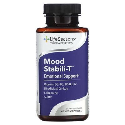 Lifesasease, Stabilii-T mood, emotional support, 60 veg capsules