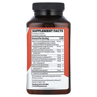 Lifeseasons, Inflamma-X ™, 120 warzyw kapsułek