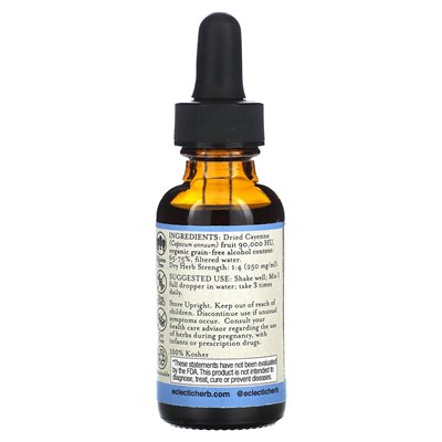 Eclectic Herb, Cayenne-Extrakt, 250 mg, 1 fl oz (30 ml)