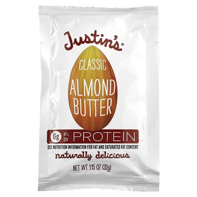 Justin's Peanut Butter, Classic Almond Butter, 10 Squeeze Packs, 1.15 oz (32 g)