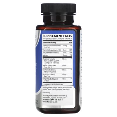Lifeseasons, Pros-T, Prostata-Unterstützung, 60 Soft