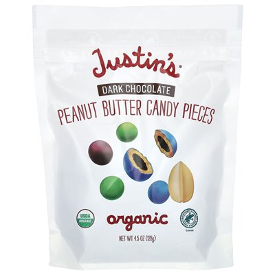 Masło orzechowe Justina, organiczne cukierki z masłem orzechowym, ciemna czekolada, 4,5 uncji (128 g) Masło orzechowe Justina, organiczne cukierki z masłem orzechowym, ciemna czekolada, 4,5 uncji (128 g)