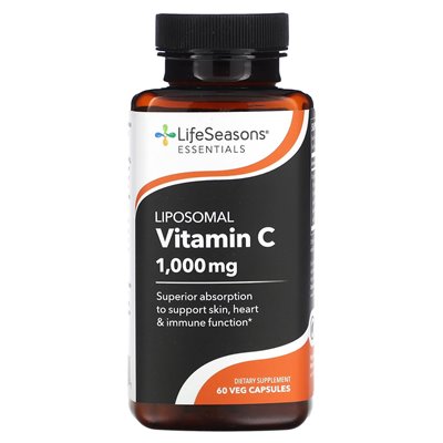 Lifesason, liposomalna witamina C, 1000 mg, 60 warzyw (500 mg na kapsułkę)