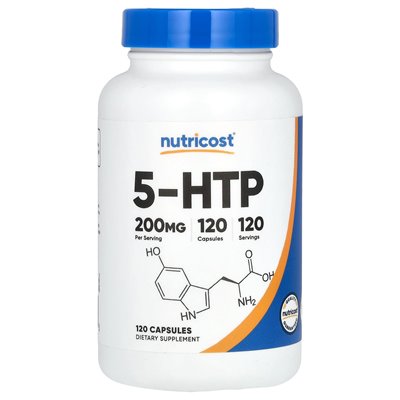 Nutricost, 5-HTP, 200 mg, 120 kapsułek