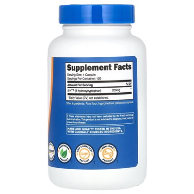 Nutricost, 5-HTP, 200 mg, 120 kapsułek