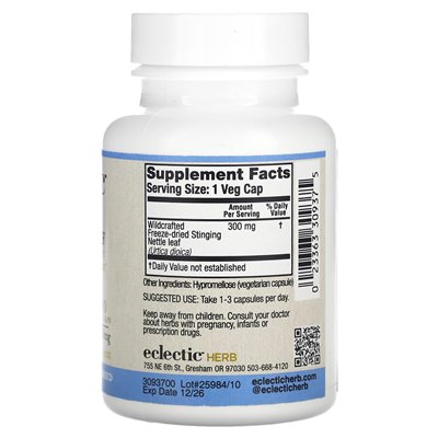 Eclectic Herb, Nettle Leaf, 300mg, 90 vegetable doses
