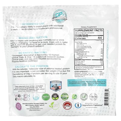 GENEPRO, The Protein Solution, Unflavored, 660 g GENEPRO, The Protein Solution, Unflavored, 660 g