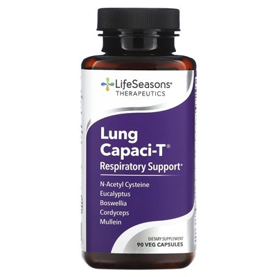 Lifesason, lungs capaci-t, respiratory support, 90 veg capsules