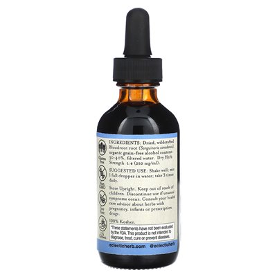Eclectic Herb, Bloodroot Extract, 250 mg, 2 fl oz (60 ml)