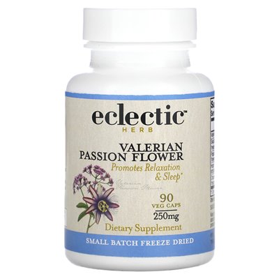 Eclectic Herb, Valerian Passion Flower, 250mg, 90 veggies