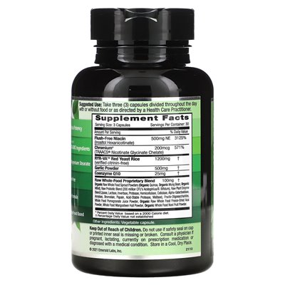 Emerald Laboratories, Cholesterol Health, 90 czapek warzywnych