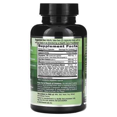 Emerald Laboratories, Reflux Health with Mucosave FG, 60 czapek warzywnych