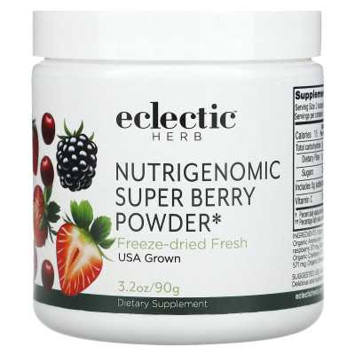 Eklektyczne zioło, Nutrigenomic Super Berry Proszek, 3,2 uncji (90 g)