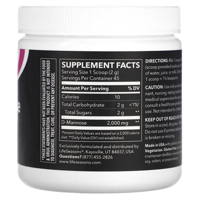 Lifesaone, D-Mannose, 2000 mg, 3,3 oz (94,97 g)