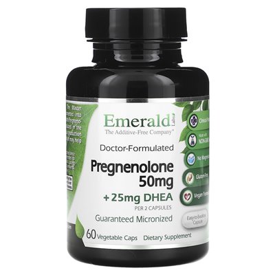 Emerald Laboratories, Existerolon + Dhea, 50 mg, 60 vegetarische Kapseln (25 mg pro Kapsel)
