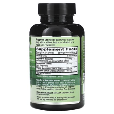Emerald Laboratories, Bergamot+, 60 czapek warzywnych