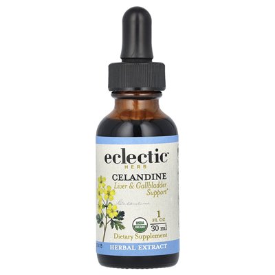Eklektyczne zioło, ekstrakt z Celandine, 250 mg, 1 Fl Oz (30 ml)