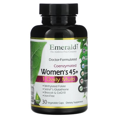 Emerald Laboratories, Coenzymated Women's 45+, 1 Day Multiple, 30 Vegetable Caps