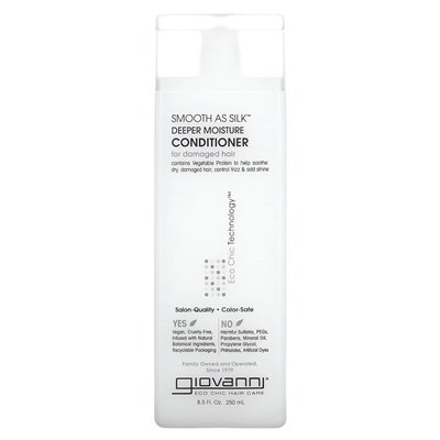 Giovanni, gładka jak jedwab, głębsza odżywka wilgoci, dla uszkodzonych włosów, 8,5 fl oz (250 ml)