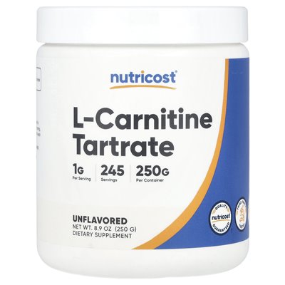 Nutricost, winian L-karnityny, niezmożony, 8,9 uncji (250 g)