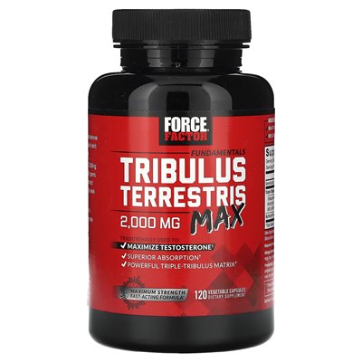 Force Factor, Fundamentals, Tribulus Terrestris Max, 2000 mg, 120 kapsułek roślinnych (500 mg na kapsułkę) Force Factor, Fundamentals, Tribulus Terrestris Max, 2000 mg, 120 kapsułek roślinnych (500 mg na kapsułkę)
