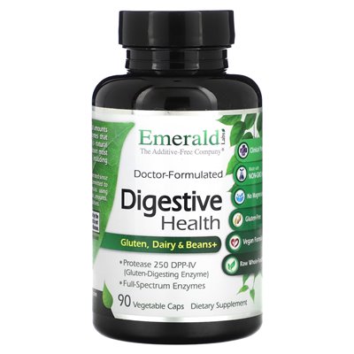 Emerald Labs, Digestive Health, Gluten, Dairy & Bean+, 90 Veggie Caps