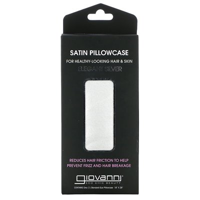 Giovanni, satynowa poduszka, elegancki srebrny, 1 poduszka