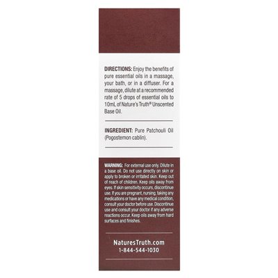 Nature's Truth, Pure Essential Oil, Meditative Patchouli , 0.51 fl oz (15 ml)