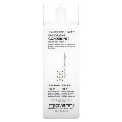 Giovanni, Tree Tree Triple Treat, Invigorating Condition, dla wszystkich rodzajów włosów, 8,5 fl oz (250 ml)