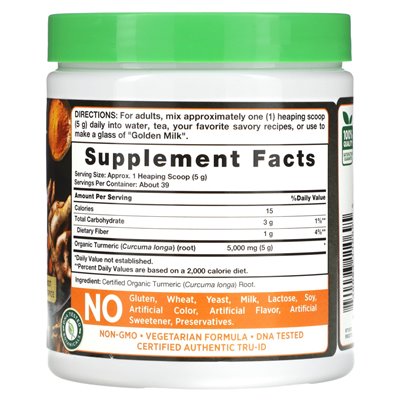 Nature's Truth, Organic Turmeric Powder, 7 uncji (198 g) Nature's Truth, Organic Turmeric Powder, 7 uncji (198 g)