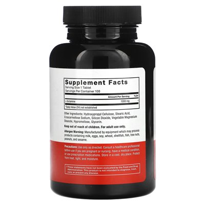 Force Factor, L-Glutamine Tablets, 1,000 mg, 100 Tablets Force Factor, L-Glutamine Tablets, 1,000 mg, 100 Tablets