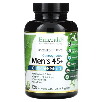 Emerald Laboratories, Coenzymated Men's 45+ Clinical+ Multi, 120 czapek warzywnych