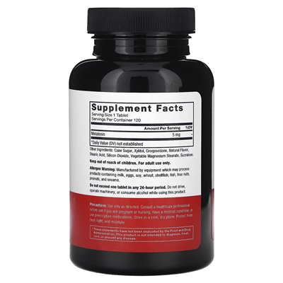 Współczynnik siły, melatonina, wiśnia, 5 mg, 120 tabletek do żucia