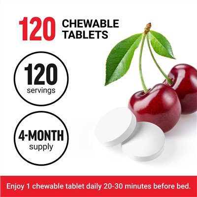 Współczynnik siły, melatonina, wiśnia, 5 mg, 120 tabletek do żucia